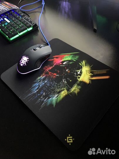 Игровой набор \ Клавиатура+мышь+коврик+ наушники