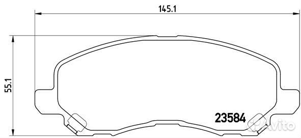 Колодки тормозные передние (144,9*55,1) Citroen C4