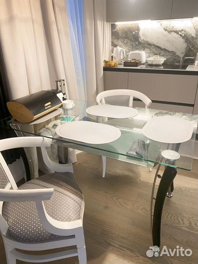 Стол обеденный стеклянный бу