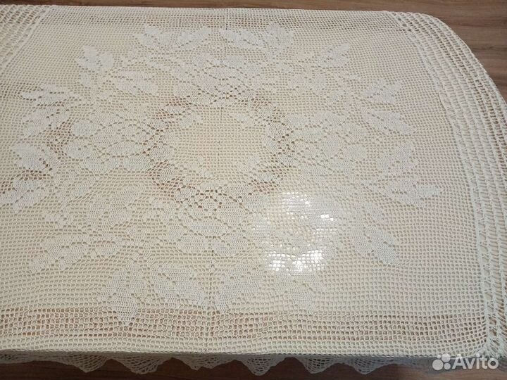 Вязаная скатерть крючком