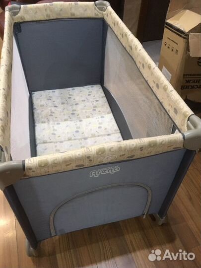 Манеж кровать двух яростный с матрасом