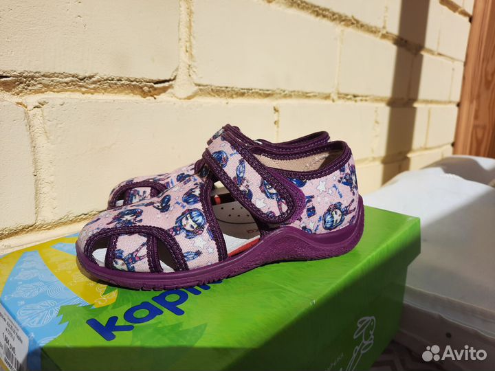 Текстильные босоножки для девочки Kapika 27