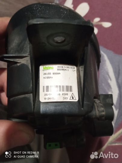 Противотуманная фара Nissan левая 26155-8990А