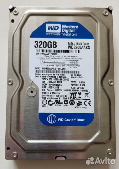 Жесткие диски hdd бу, 320, 500, 750, 1 тб