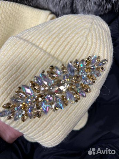 Шапка снуд и варежки