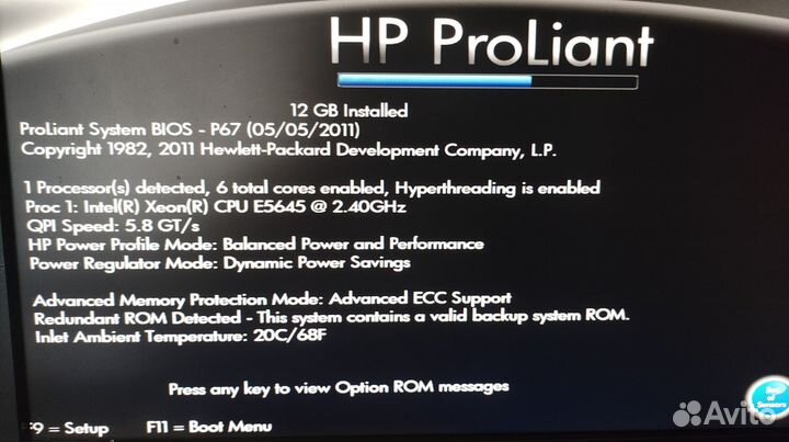 Сервер HP Proliant DL380 gen 7