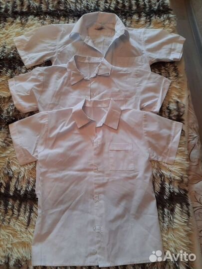 Рубашка белая для мальчика 122