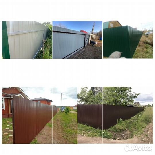 Забор из профнастила откатные ворота
