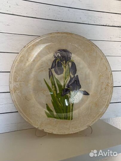 Тарелка для интерьера, декор ручной работы