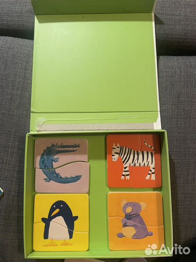 Djeco паззл половинки животные