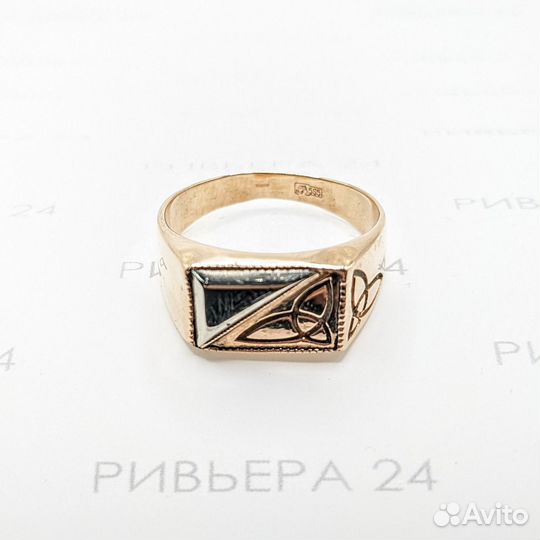 Золотое кольцо печатка 585 пробы 5.66 гр