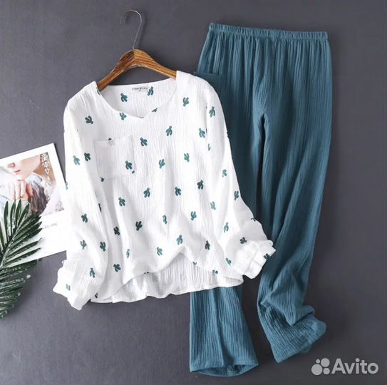 Пижама женская хлопок муслин