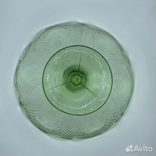 Ваза конфетница Толстое резное стекло СССР (Сзр)