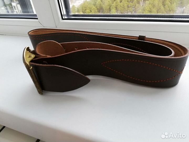 Ремень кожаный офицерский, новый и старый (СССР)