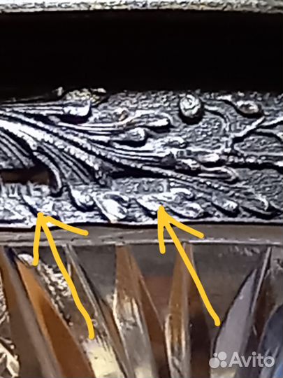 Хрустальная конфетница (икорница) Серебро. Винтаж