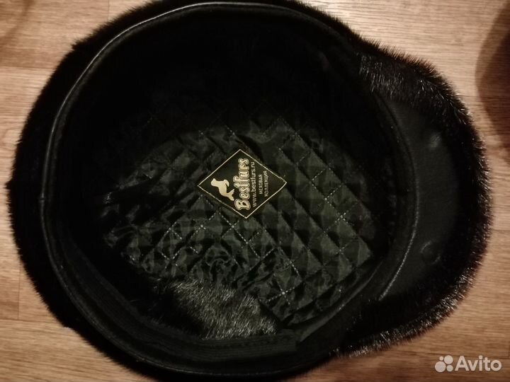 Меховая мужская шапка-кепка из нерпы