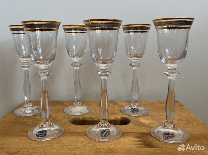 Ликерные фужеры богемское стекло