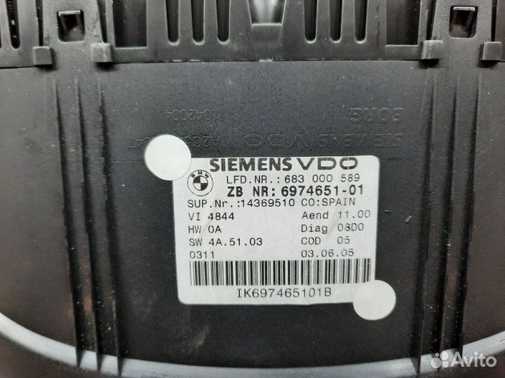 Панель приборов Bmw 320I Va76 E90 седан / sedan