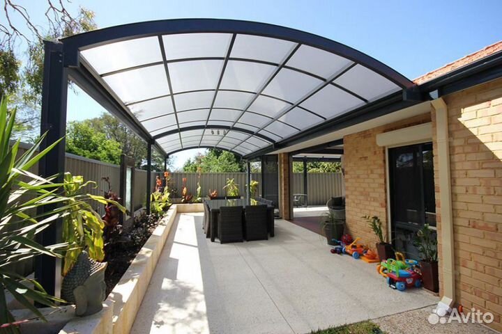 Навес из поликарбоната для авто