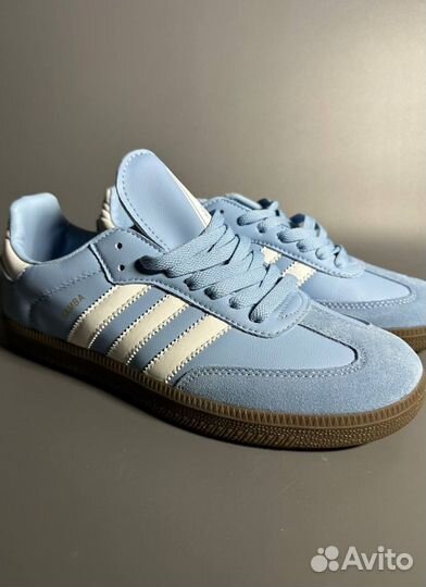 Кроссовки Adidas Samba Blue Люкс