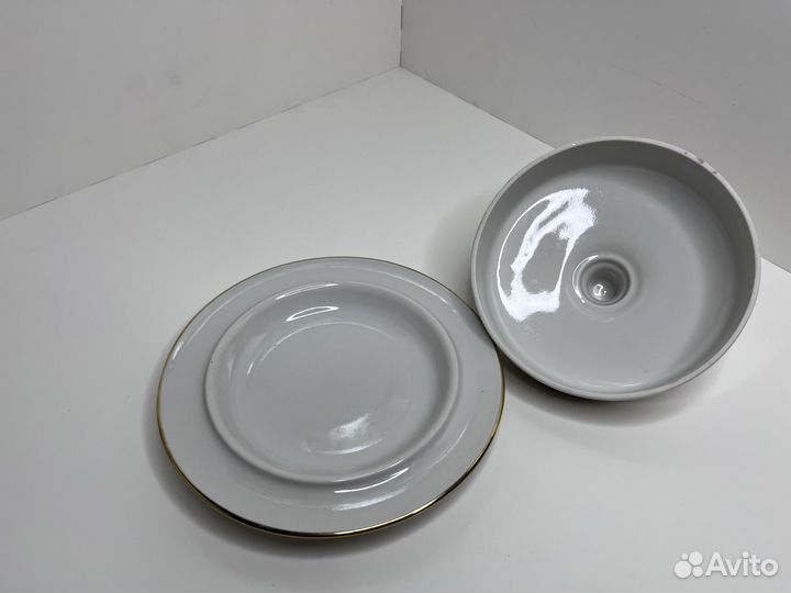 Масленка фарфоровая