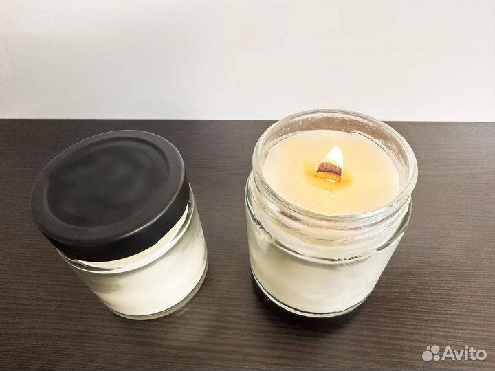 Арома свеча 200 мл. Натуральная Ручной работы