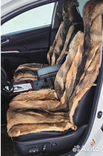 Меховые накидки комплект на сиденья из волка