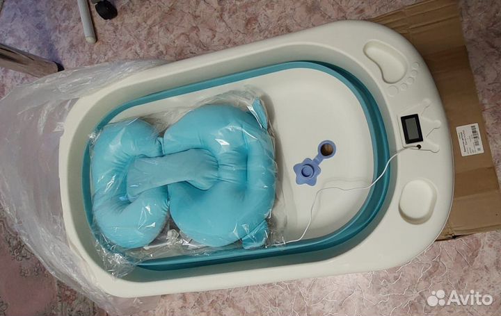 Ванночка для купания складная с термометром