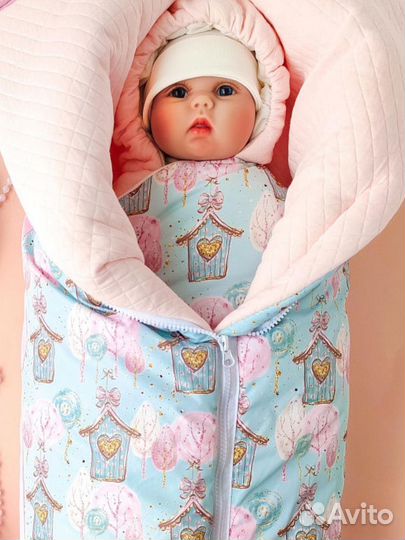 Конверт на выписку для девочки весна осень