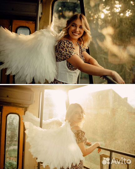 Крылья ангела белые средние