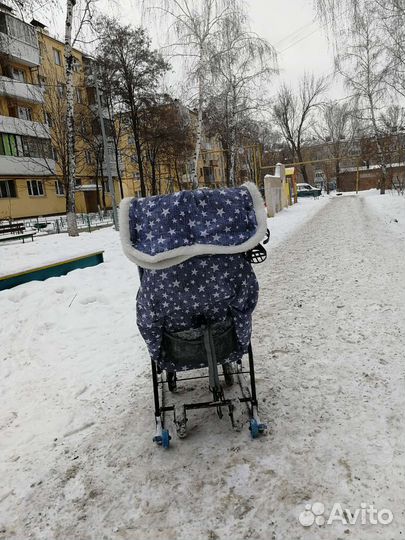 Детские зимние сани с колёсами