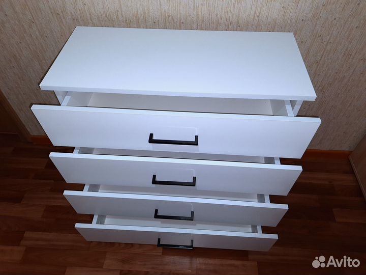Новый Комод Olmeko Locker Белый 75x73x33см 4-Ящика