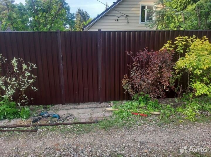 Забор из профнастила работа по договору качественн