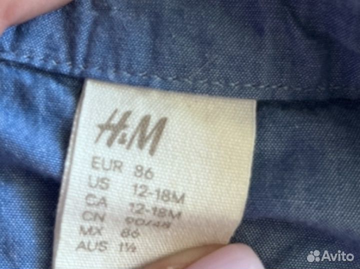 Платье рубашка для девочки H&M 86 размер