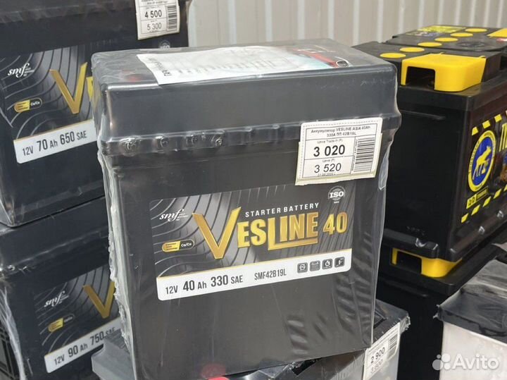 Аккумулятор VesLine 40Ач пп на Део Матиз