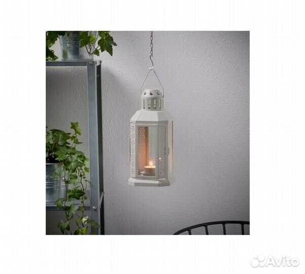 Фонарь для греющей свечи подсвечник Икея Энрум