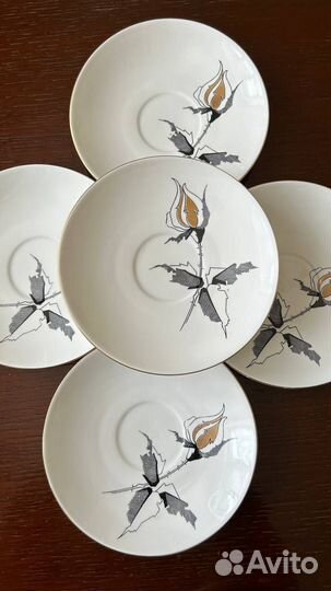 Блюдца фарфор Фрайбергер ГДР