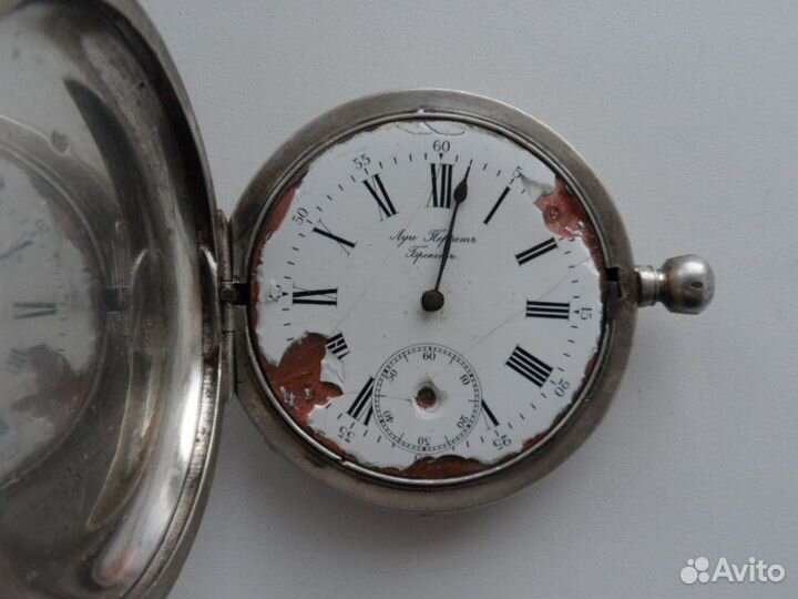 Часы карманные серебро Perret & Fils brenets