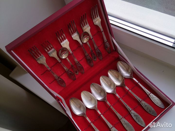 Столовый набор мельхиор