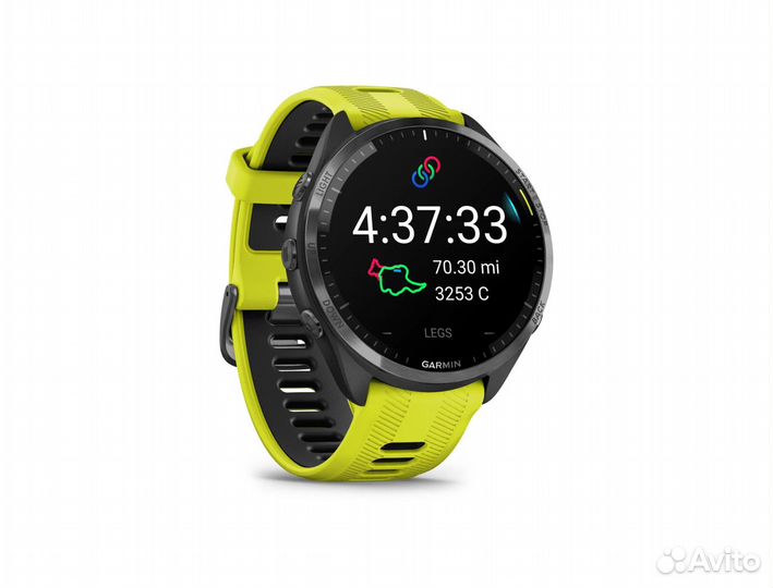 Garmin Forerunner 965 серый с желтым ремешком