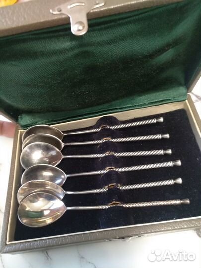 Набор чайных ложек СССР два клейма посеребрение