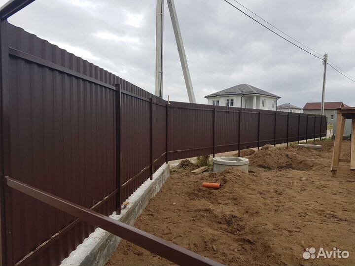 Установка монтаж забора и ворот