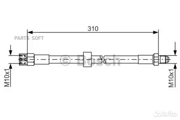 Bosch 1987476128 тормозной шланг