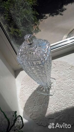 Ваза богемский хрусталь Чехословакия большая