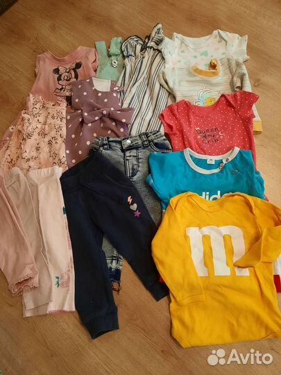 Вещи пакетом для девочки 74-80 см