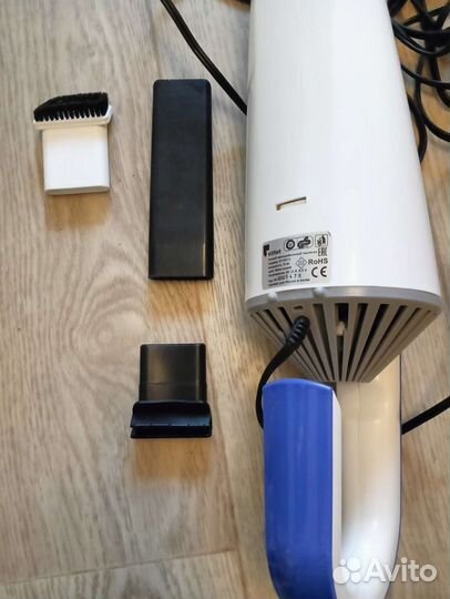 Автомобильный пылесос Kitfort кт-537-3 бело-синий