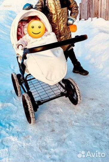 Коляска 2 в 1 эко кожа