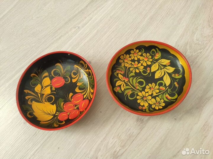 Набор деревянной посуды роспись хохлома