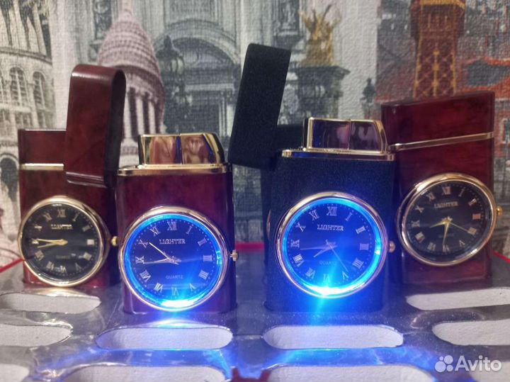 Газовая зажигалка часы