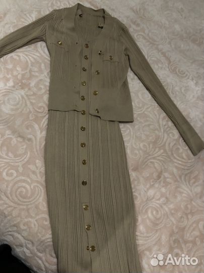 Костюм двойка платье и кардиган